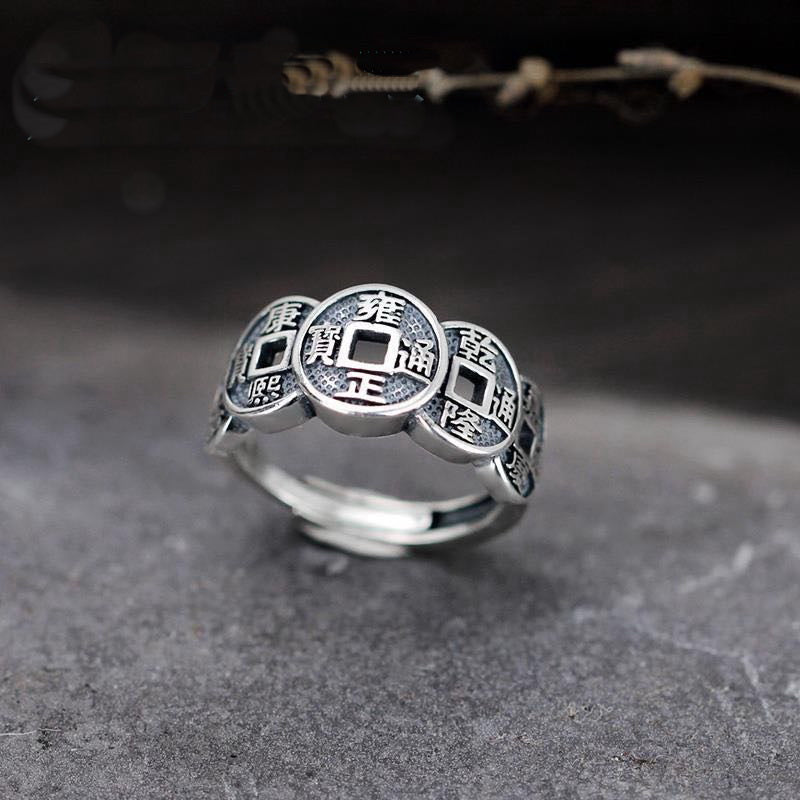 Vijf Keizers Munten Auspicious Ring