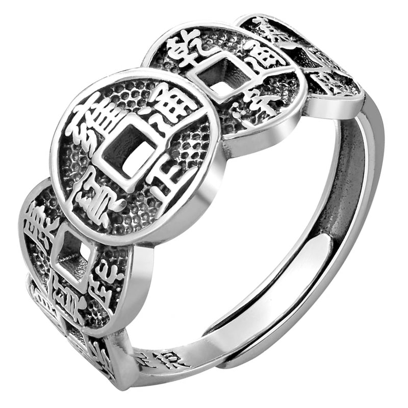 Vijf Keizers Munten Auspicious Ring
