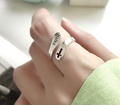 Verstelbare "Faith" Ring
