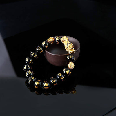 Feng Shui Zwarte Obsidiaan Armband