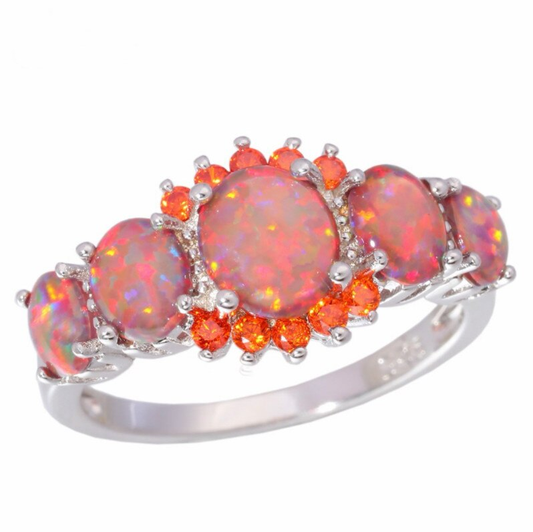 Oranje Fire Opal Ring