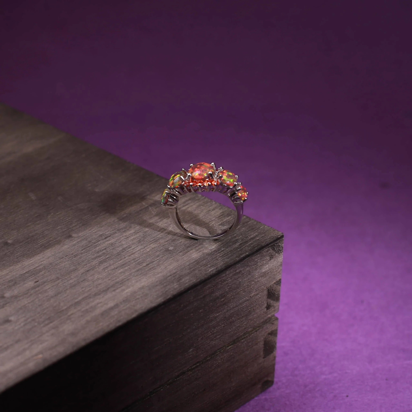 Oranje Fire Opal Ring