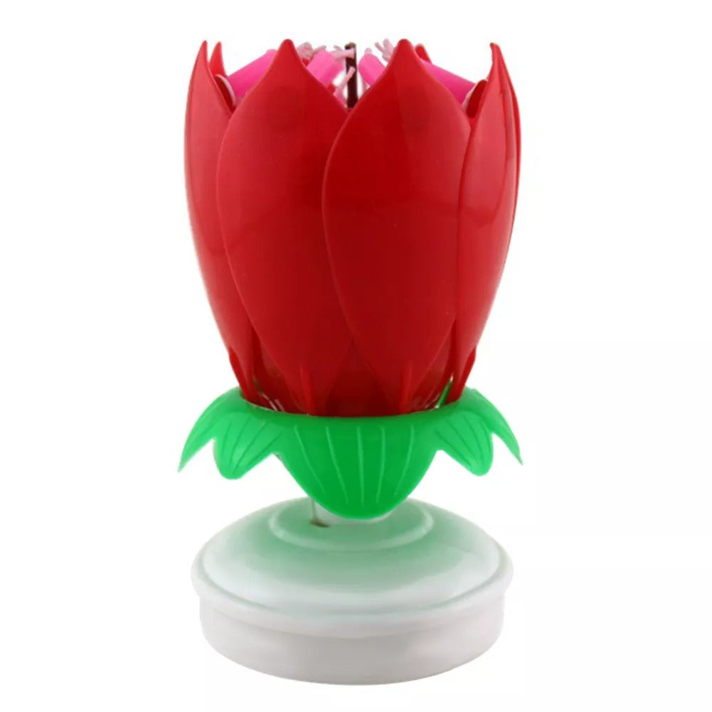 Musical Candle | Draaiende Lotus Kaars | 1+2 GRATIS