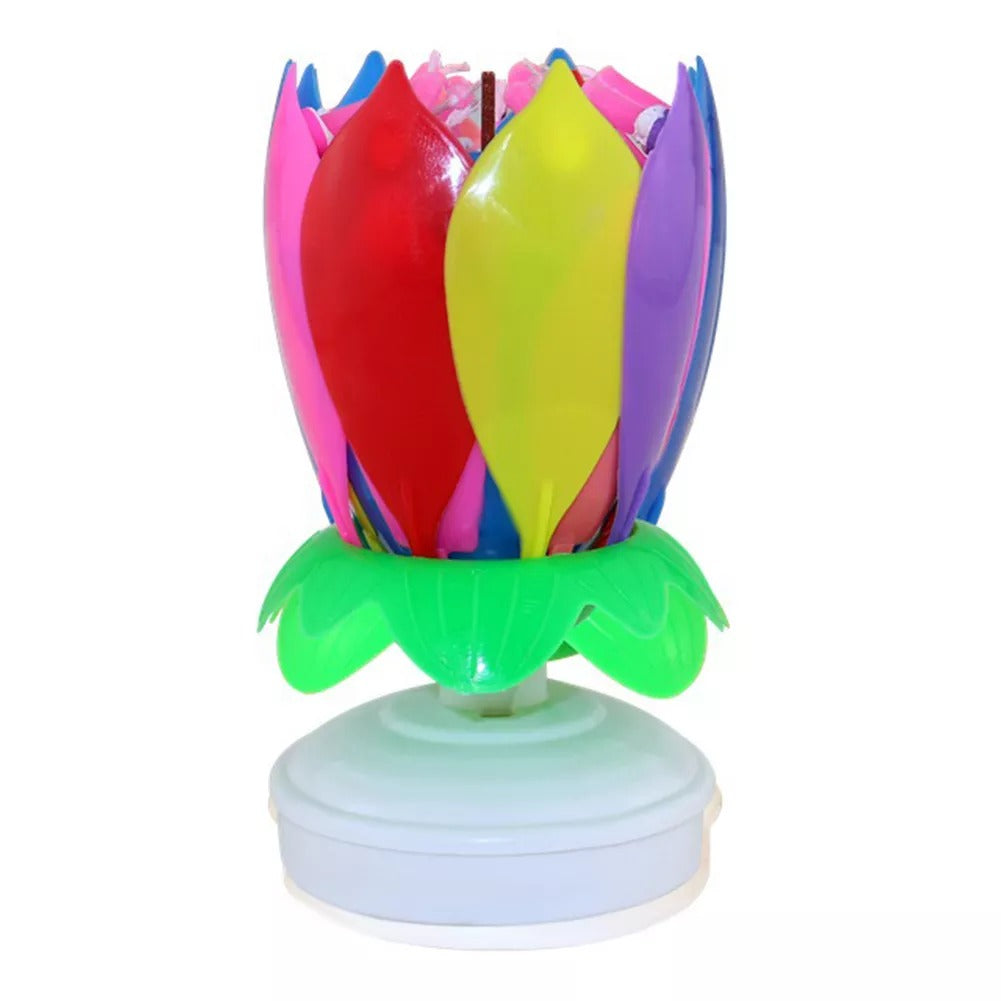 Musical Candle | Draaiende Lotus Kaars | 1+2 GRATIS
