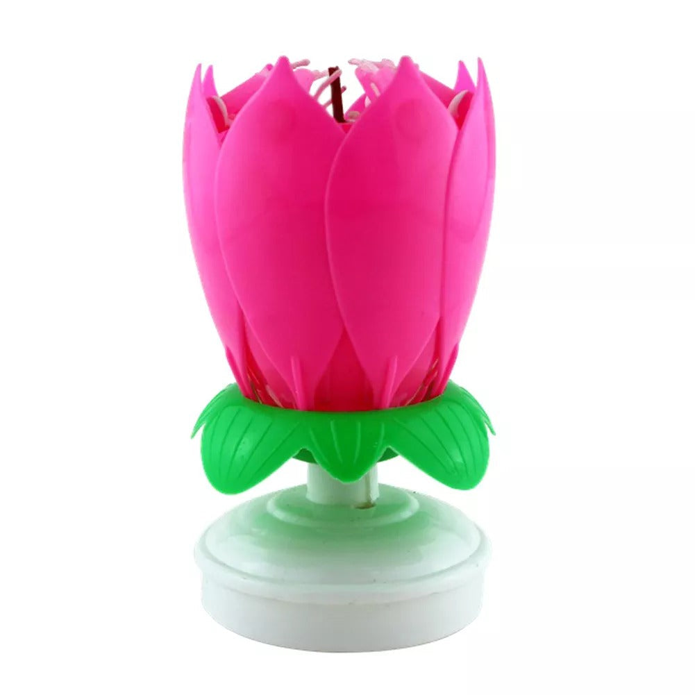 Musical Candle | Draaiende Lotus Kaars | 1+2 GRATIS