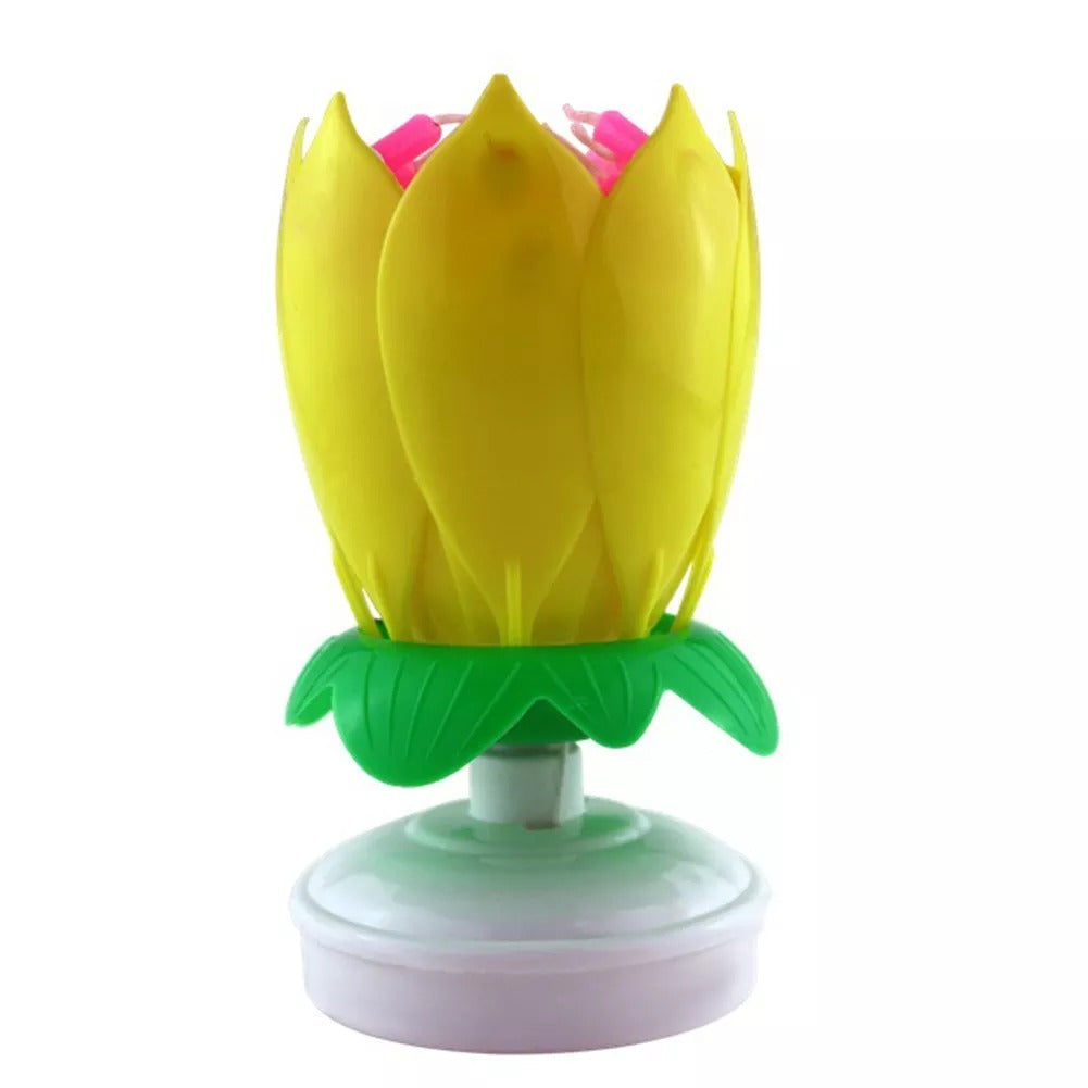 Musical Candle | Draaiende Lotus Kaars | 1+2 GRATIS