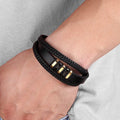 Heren Magnetische Leder Armband