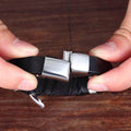 Heren Magnetische Leder Armband
