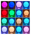 Maanlamp met kleuren