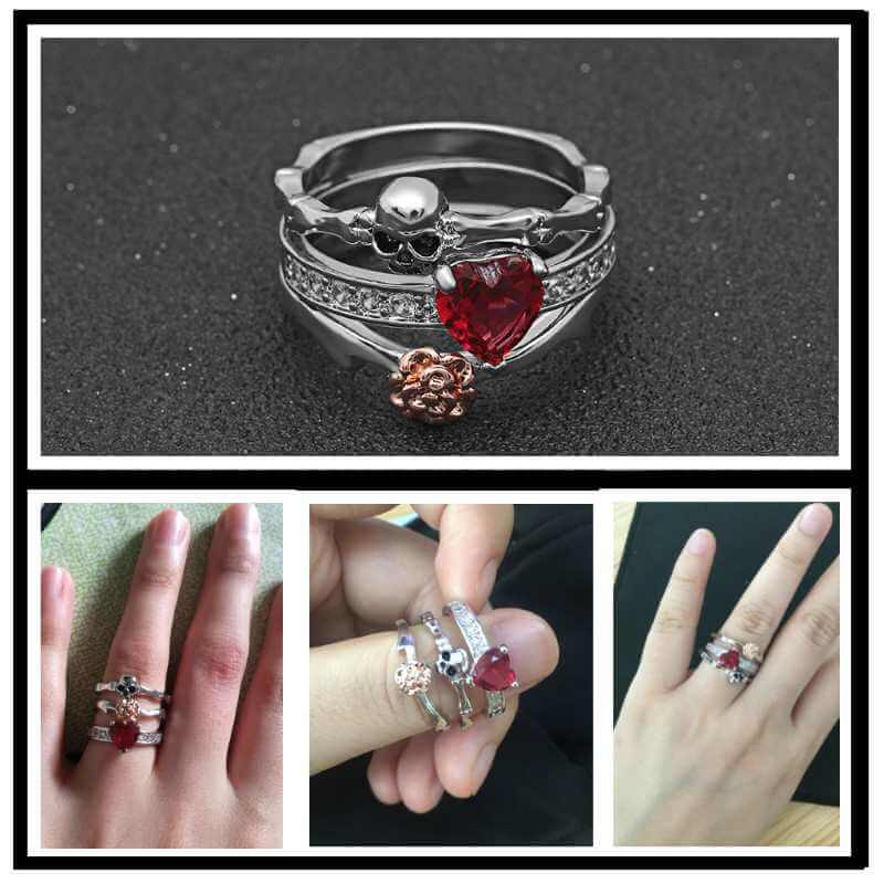 Skull Love Ring