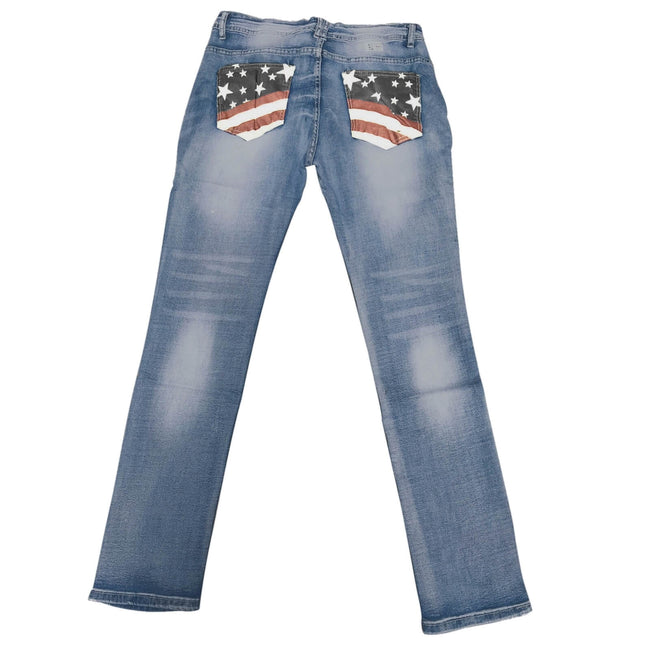 Dames Bootcut Jeans met Vlag Details – Madison