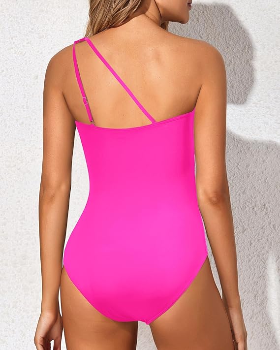 Dames Badpak met One-Shoulder Ontwerp en Buikcontrole – Valeria