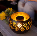 Bloemenpatroon Kaarslamp - FloraGlow