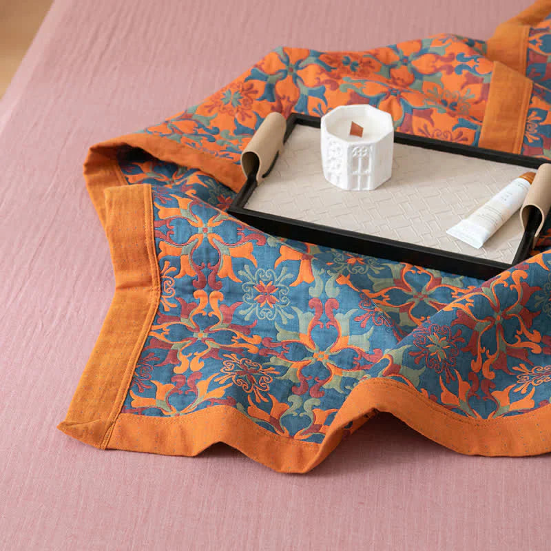 Katoenen Quilt met Blauw Patroon - Florencia