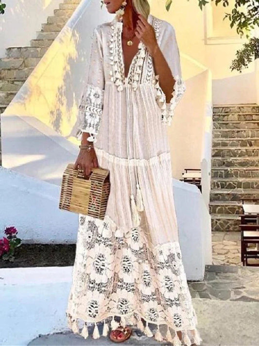 Stijlvolle Ibiza jurk dames – Elina