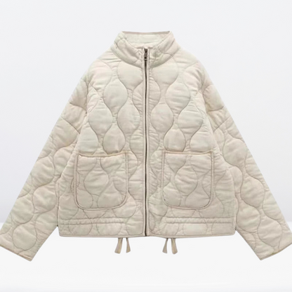 Gewatteerde Damesjas met Koord en Rits – Lorena