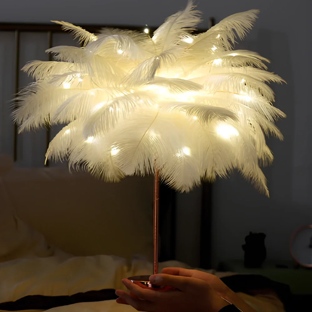 Sfeervolle Veer Palmboom Lamp - LumaPalm