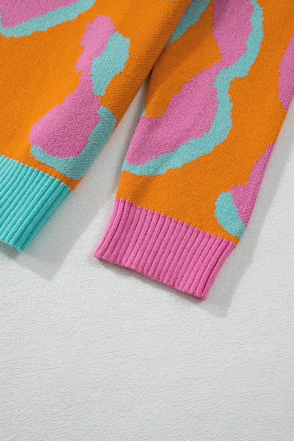 Damestrui Met Colorblock Luipaardprint En Ronde Hals – Liora