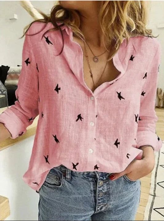 Vintage Damesblouse van Linnenmix – Clara