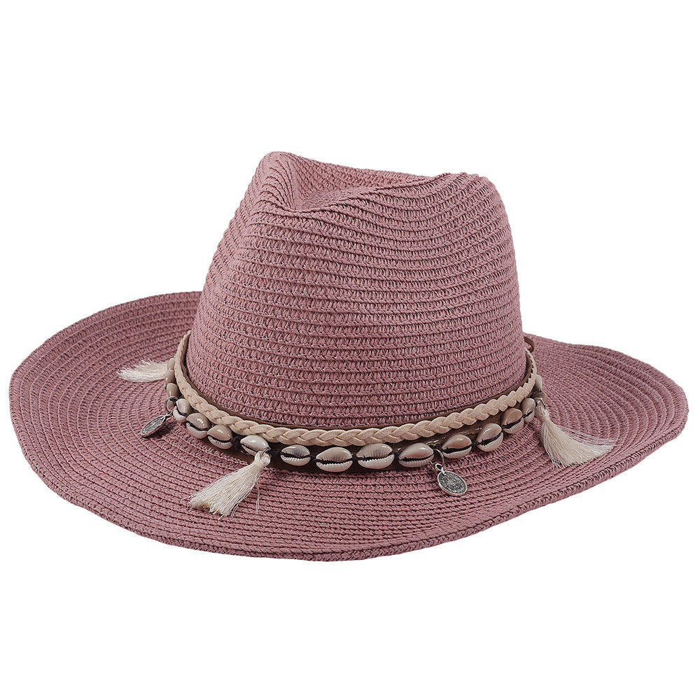 Lichte zomerhoed met schelpen en kwastjes – Jasmine