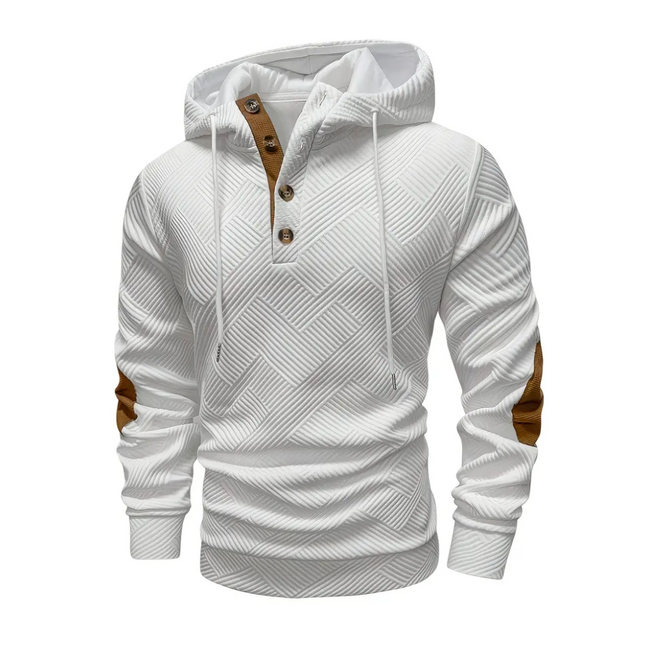 Outdoor Heren Hoodie met Comfort-Stretch & Knoopsluiting – Mads