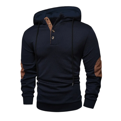 Outdoor Heren Hoodie met Comfort-Stretch & Knoopsluiting – Mads