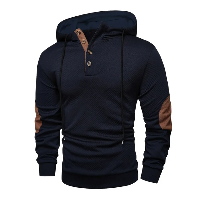 Outdoor Heren Hoodie met Comfort-Stretch & Knoopsluiting – Mads