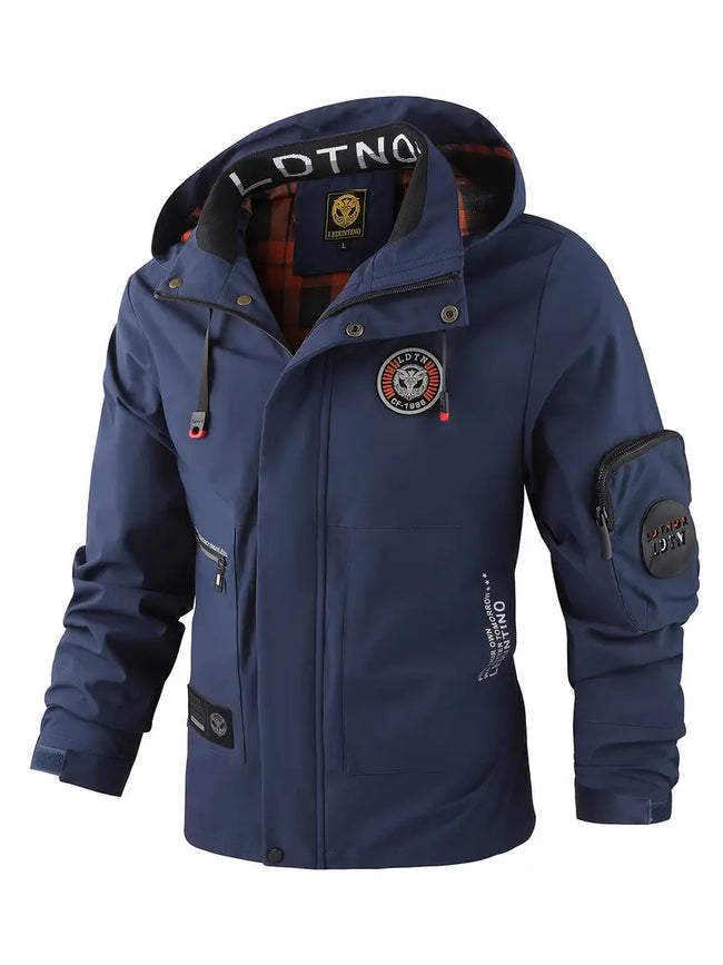 Lichte heren outdoorjas wind- & waterdicht met capuchon – Torben
