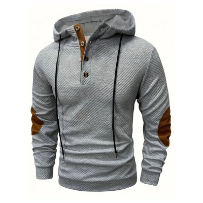 Outdoor Heren Hoodie met Comfort-Stretch & Knoopsluiting – Mads