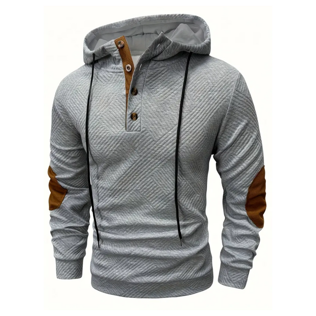 Outdoor Heren Hoodie met Comfort-Stretch & Knoopsluiting – Mads