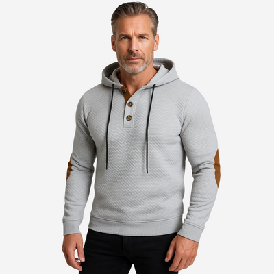 Outdoor Heren Hoodie met Comfort-Stretch & Knoopsluiting – Mads