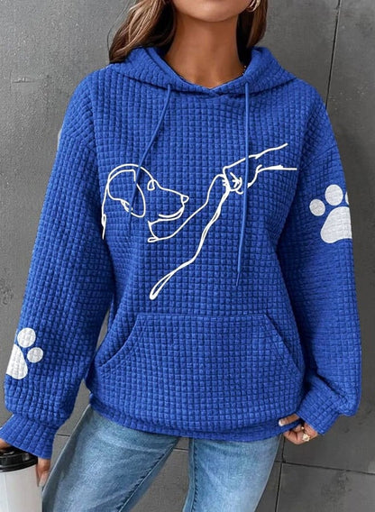 Warme Dames Hoodie met Hondendesign – Selma