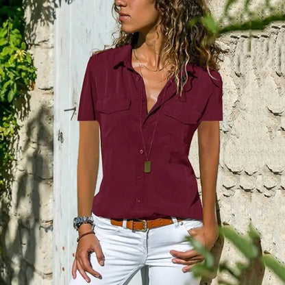 Trendy Damesblouse met Korte Mouwen - Mira