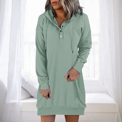 Minimalistische Lange Dames Hoodie – Valeria