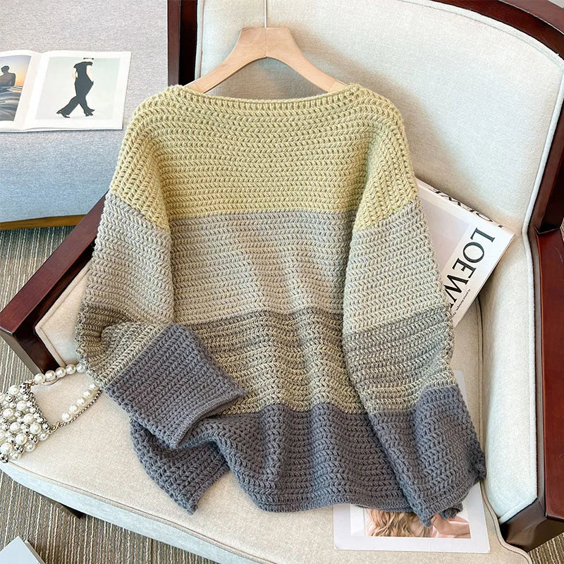 Oversized Dames Trui met Patchwork-Design – Melina