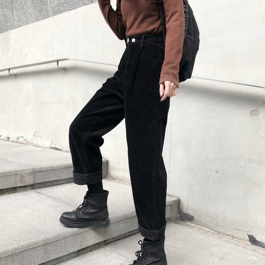 Dames Corduroy Broek met Wijde Pijpen – Emily