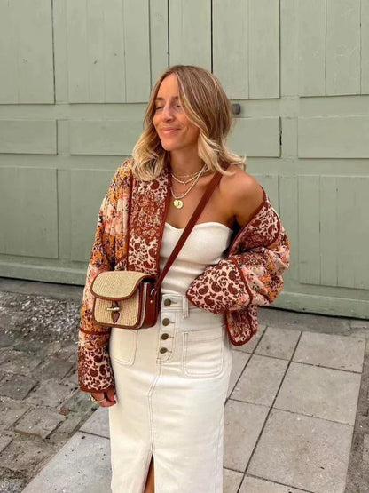 Omkeerbare Patchwork Jas voor Dames – Liora