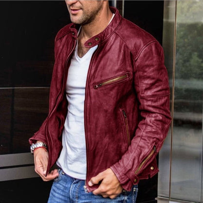 Leren Herenjas met Weerbestendige Coating – Leandro