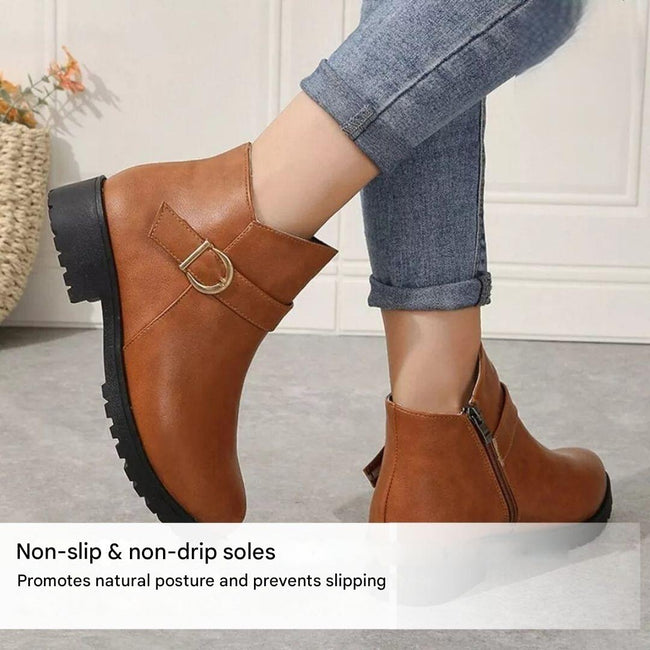 Dames Enkellaarzen met Ergonomische Zool – Alessia