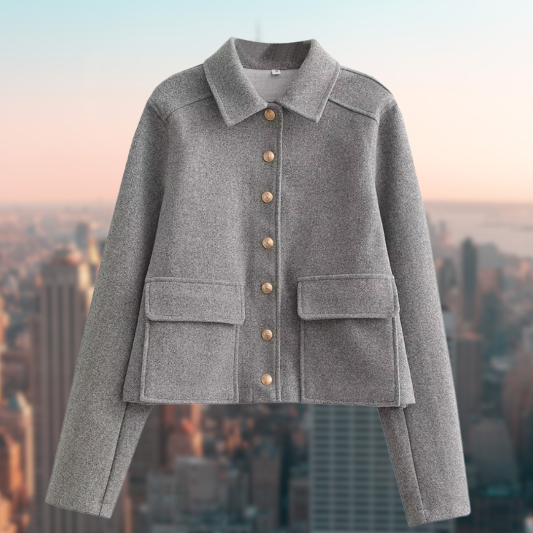 Dames Wollen jas in Casual Look voor de Herfst – Noelia
