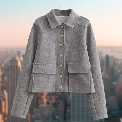 Dames Wollen jas in Casual Look voor de Herfst – Noelia