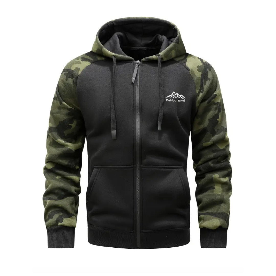 Warm en comfortabel heren camo fleecejack – Ethan