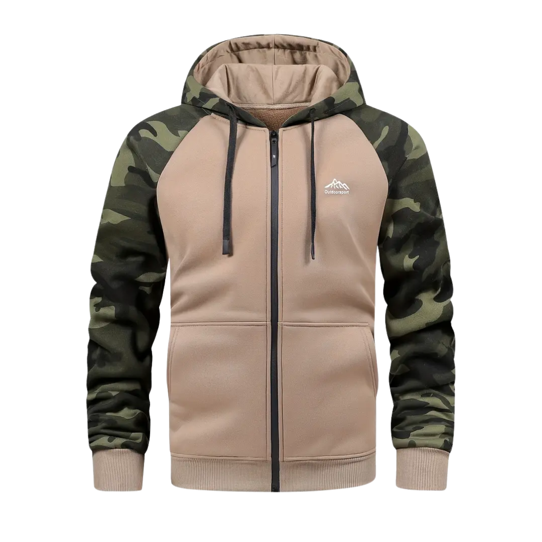 Warm en comfortabel heren camo fleecejack – Ethan