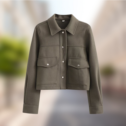 Dames Wollen Jas in Casual Look voor de Herfst – Amara