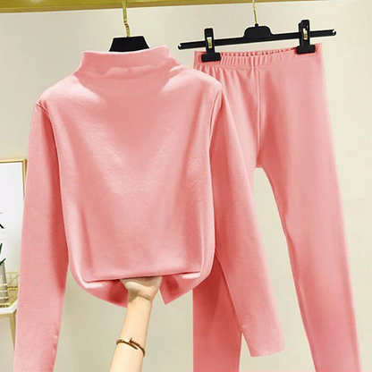 Tweedelige Dames Winter Set met Fleece Pullover en Broek – Eva