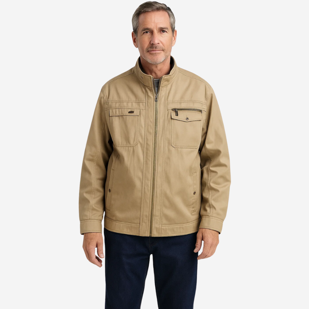 Katoenen Heren Jas winddicht & waterafstotend in Field-Look – Torin