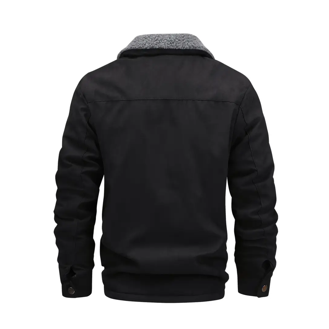 Heren Outdoorjack gevoerd met teddyfleece & reverskraag – Corvin