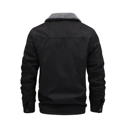 Heren Outdoorjack gevoerd met teddyfleece & reverskraag – Corvin