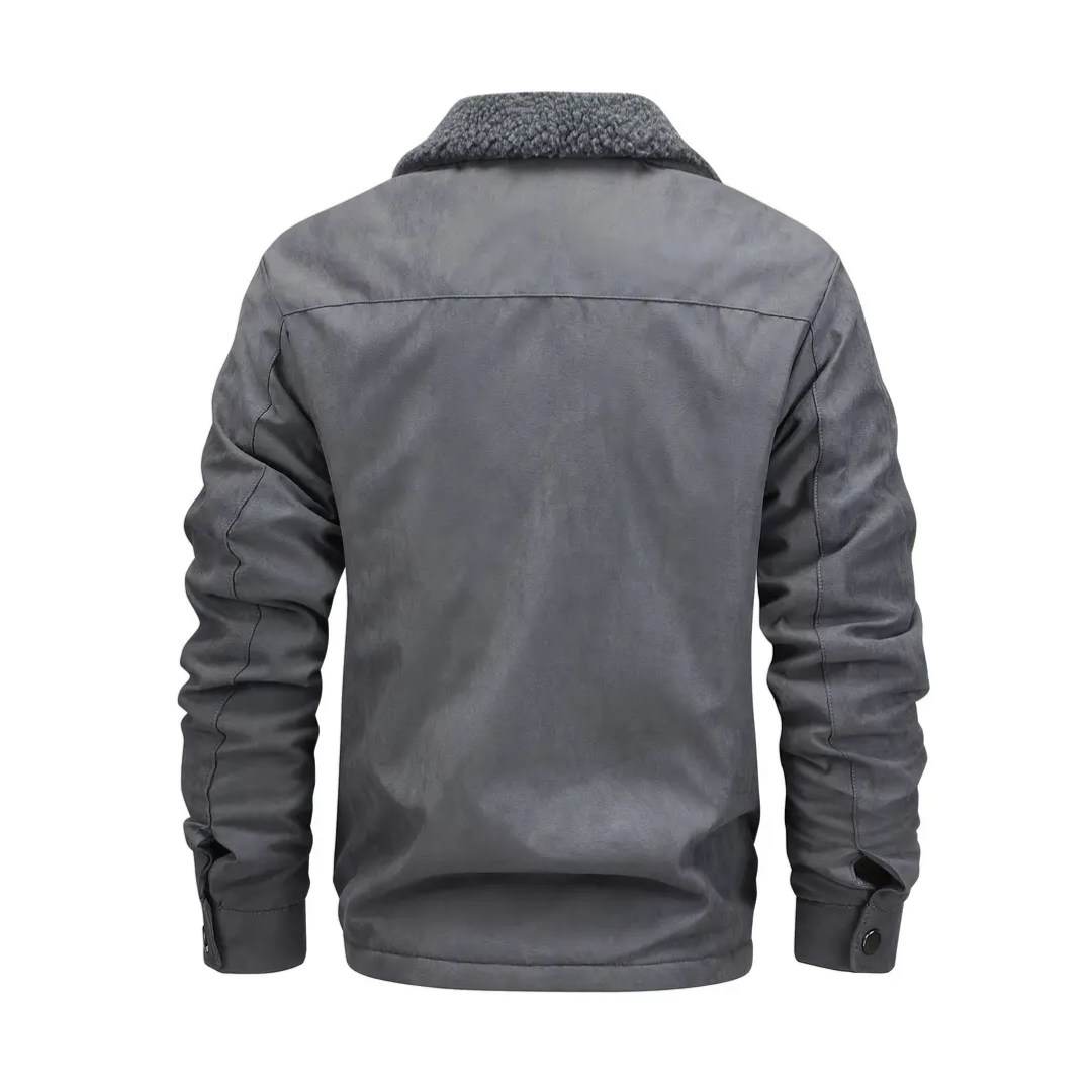 Heren Outdoorjack gevoerd met teddyfleece & reverskraag – Corvin