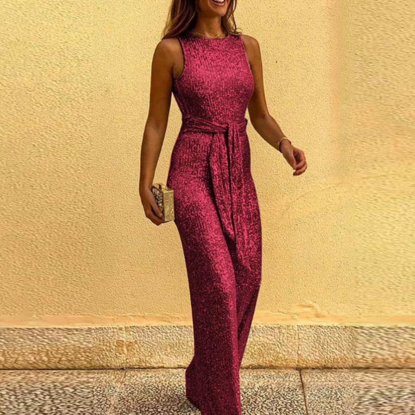 Mouwloze Party-Jumpsuit Dames – Figuuraccentuerend & Feestelijk – Amira